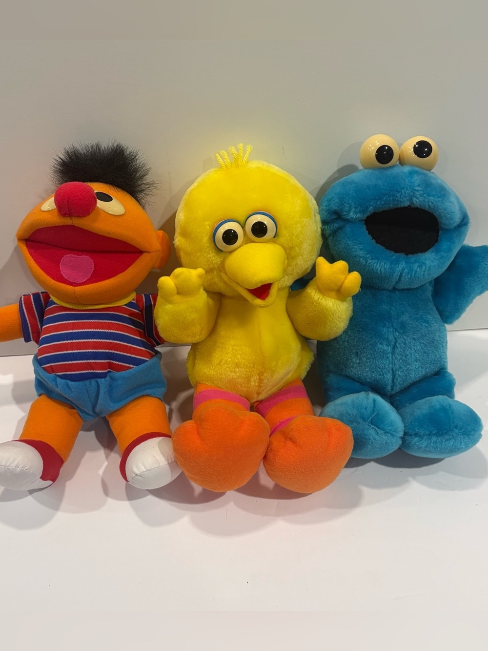 Vtg Tyco 1996 Sesame Street Tickle Me Pals Talking Big Bird Ernie Cookie Monster